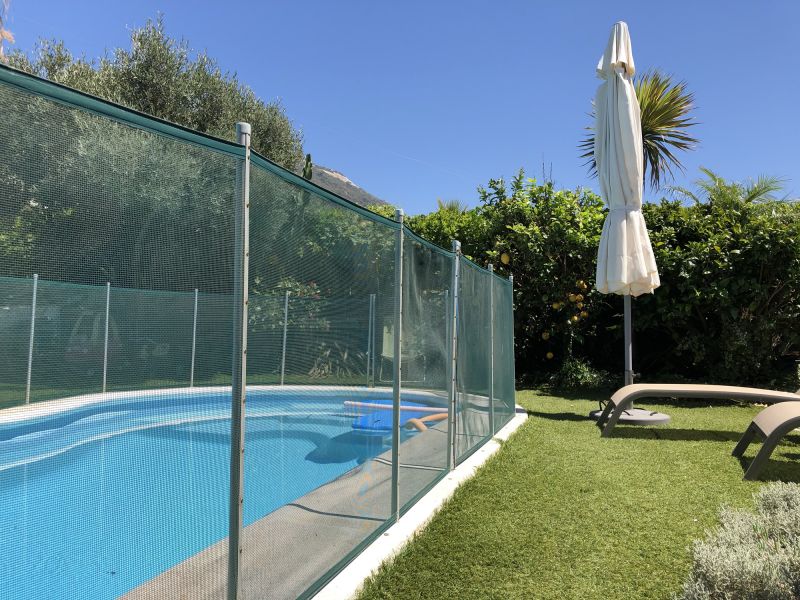 Mesh Fence with Pool View